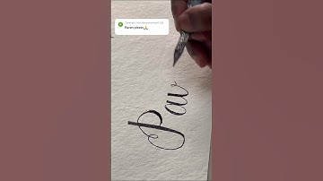 Calligraphy on name Pavan. Subscribe for more such videos.#viral #lettering #calligraphy #glasspen