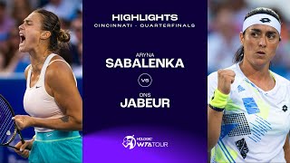Ons Jabeur vs. Aryna Sabalenka | 2023 Cincinnati Quarterfinals | WTA Match Highlights