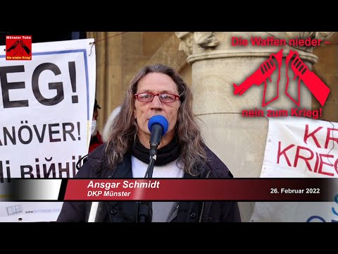 Ukraine: Friedens-Kundgebung in Münster - Rede: Ansgar Schmidt (DKP Münster)