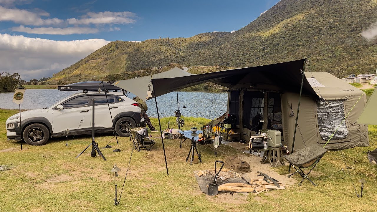 Cold Mountain Lake Tabeo Camping Adventure | Mushe x3 Air Tent | Hyundai Kona