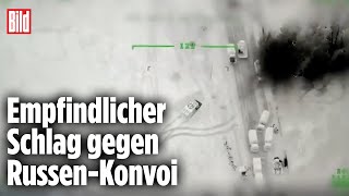 Neue Aufnahmen: Ukraine-Drohne zerbombt Putin-Konvoi | BILD Lagezentrum mit Max Kiewel