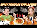 SIS vs BRO "SPICY NOODLES CHALLENGE"🌶🌶"fire noodles challenge" 🥵|BY RABEECA KHAN AND JAREER KHAN