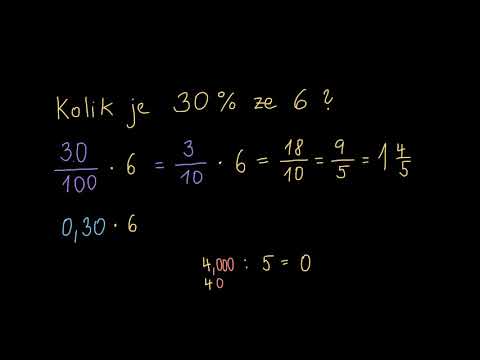 Výpočet procent z celého čísla | Procenta | Pokročilá aritmetika ...