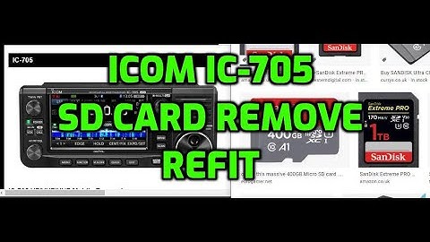 ICOM IC-705 -SD card installation and removal