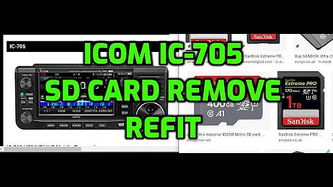 ICOM IC-705 -SD card installation and removal