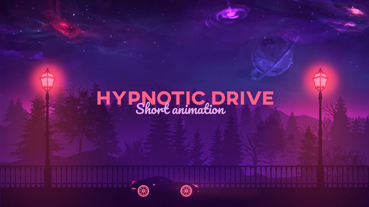 Hypnotic drive - Retrowave, Chillwave | short animation