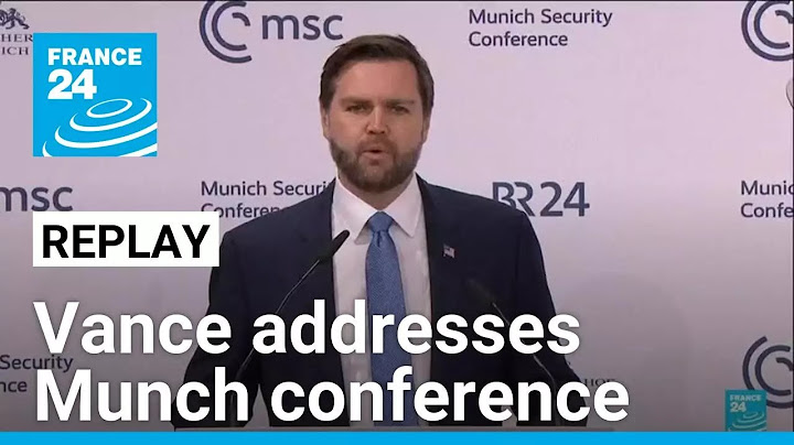 REPLAY: Vance addresses Munch conference, blasts Europe over free speech • FRANCE 24 English