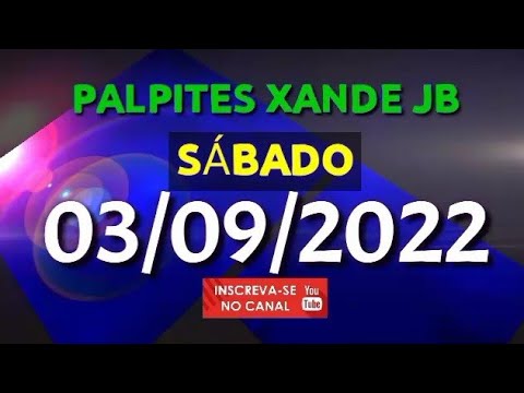 Palpite dia 03/09/2022 – JOGO DO BICHO TODAS AS LOTERIAS