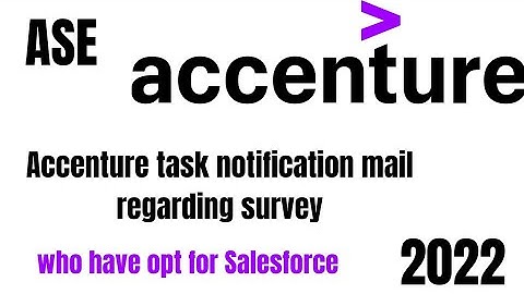 Accenture task notification mail regarding Salesforce certification || 2022 || ASE || On Campus ||