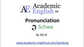 The schwa  - the most common English sound (the weak form) - English Pronunciation