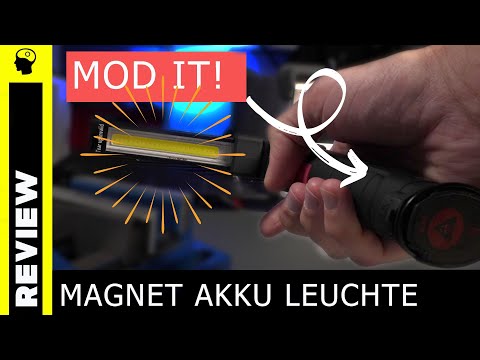 Magnetische Akkulampe getestet