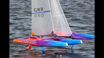 Mini 40 foiling - but with too much sail area