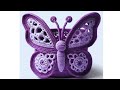 AMAZING CROCHET DESIGN BUTTERFLY SHAPE BASKET MAKING TUTORIAL Crochet Butterfly Basket 
