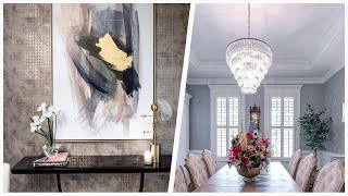 75 Transitional Wallpaper Dining Room Design Ideas You'll Love ➤