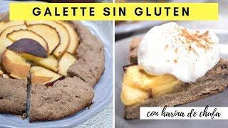 Galette De Melocotón Con Masa Sin Gluten De Harina De Chufa