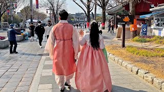 [4K] Jeonju Hanok Village Walking Tour, Saturday morning walk with Hanbok | 전주한옥마을 토요일 오전 산책경기전,오목대