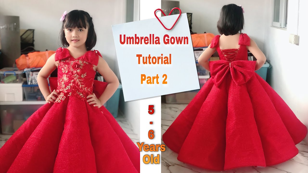 Fancy Designer Georgette With Sequence Work Children Gown Red Color DN 04