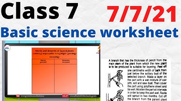 class 7 Basic science worksheet 7/7/21| victers 7th std basic science worksheet 7/7/21| @talknwalk