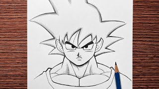 Easy Drawing How To Draw Goku - Dragon Ball Anime Sketch