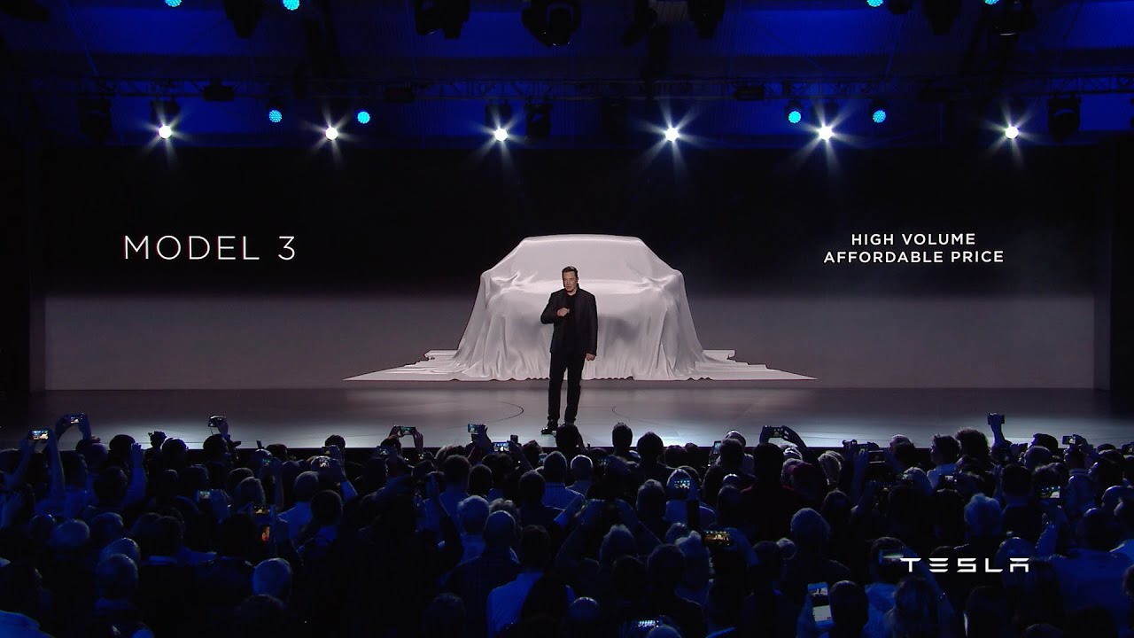 Tesla Unveils The First Model 3, And It's Elon Musk's
