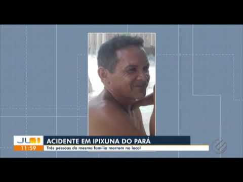 Três pessoas da mesma família morrem em acidente na zona rural de Ipixuna do Pará