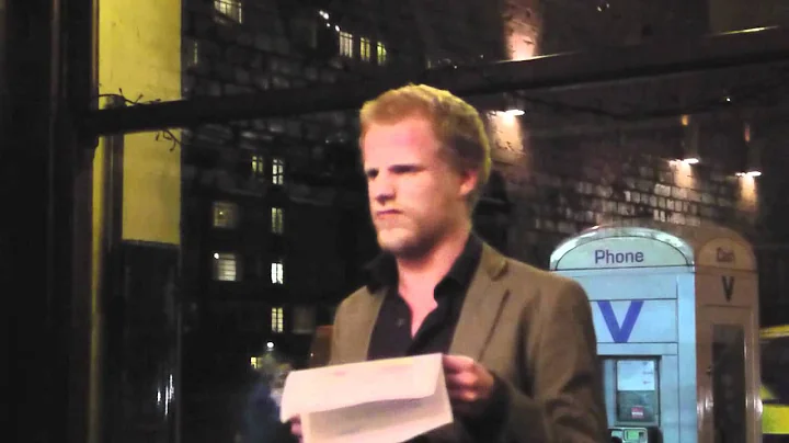 Actor James Crocker performs "Up and Out"