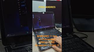Windows 11 Pro @ PROCESADOR DE UN NÚCLEO !!! (1.6 GHz Single Core) #windows11 #singlecore #hplaptop