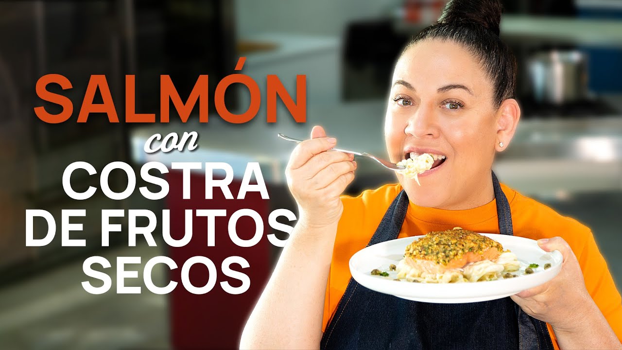 Delicioso SALMÓN con COSTRA DE FRUTOS SECOS  🐟 👩🏻‍🍳  | #EdnaMx #Recetas
