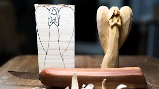 Fun Whittle Angel Project--Beginner Friendly Woodcarving Gift Idea