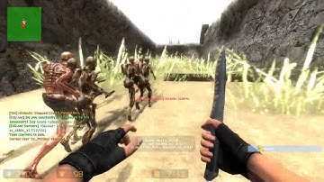 Counter Strike Source Zombie Escape mod online gameplay on Jurassic Park Escape map