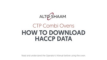 Combi CTP: How to Download HACCP Data
