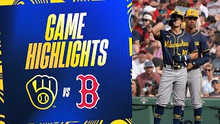 Brewers vs. Red Sox Game Highlights (5\/25\/24) | MLB Highlights