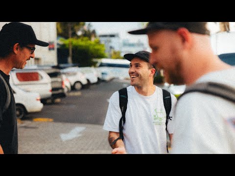 randomly handing a mic to a crew member