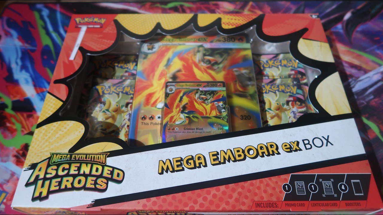 Pokemon Pack Opening Ascended Heroes Mega Emboar EX Box - YouTube