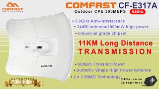 Comfast CF E317A 5 8ghz 300mbps Outdoor Wireless Bridge CPE