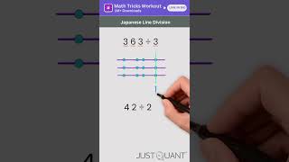 Visual Division - Divide Just by Drawing Lines - Math Tricks - Fast Math - Match Hacks #mathstricks