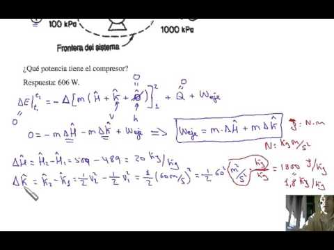 Problema 3. Balance de energía a un compresor de aire.