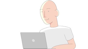 Drawing a person working with HTML and CSS