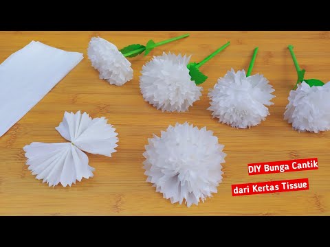 Membuat Bunga Cantik dari Kertas Tisu || DIY Bunga Hias Mudah dari Tisu Wajah || SBDP Kelas 2 Tema 6