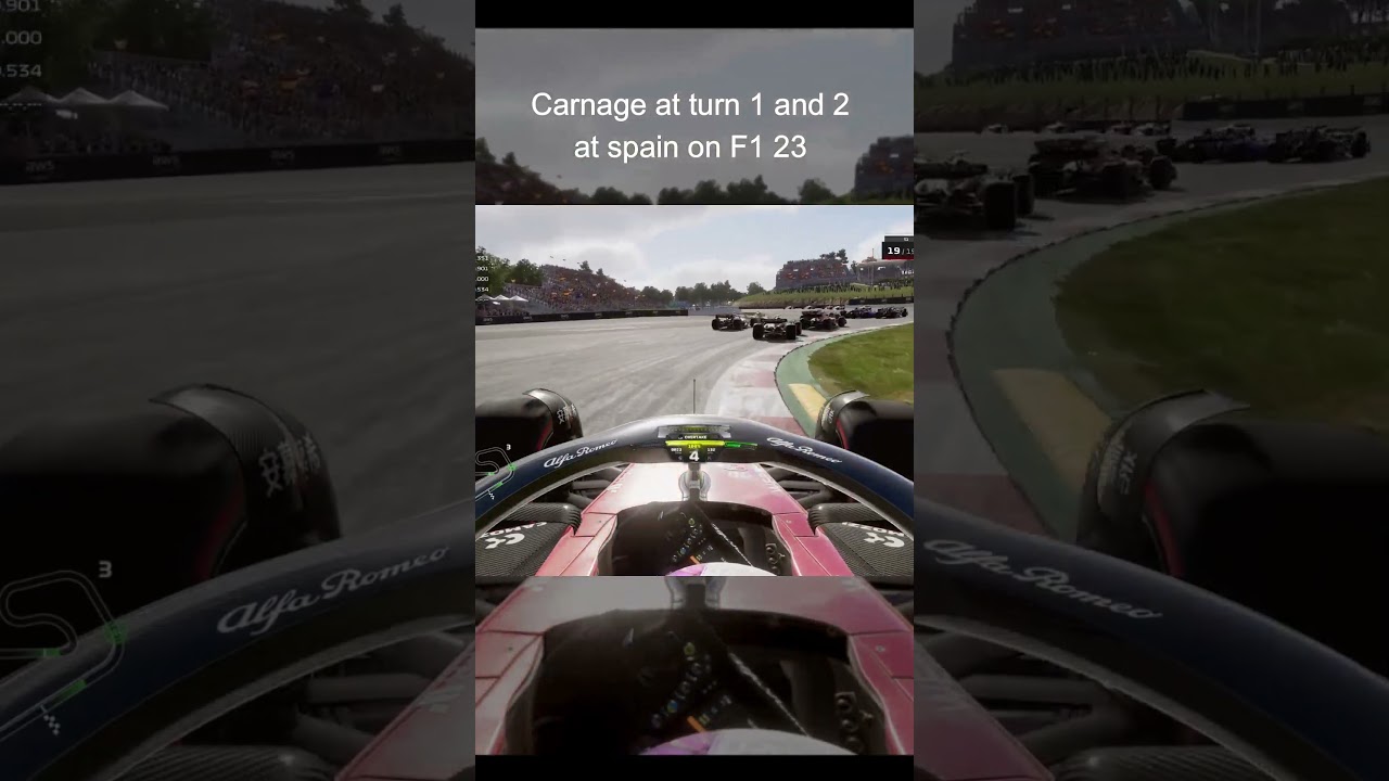 F1 23 Spain start carnage 