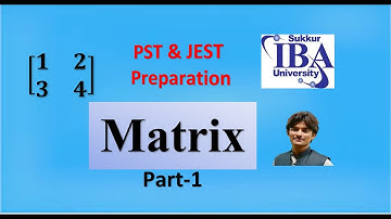 Matrix Lecture Part-1 (Types Of Matrix, Examples) Sindhi.