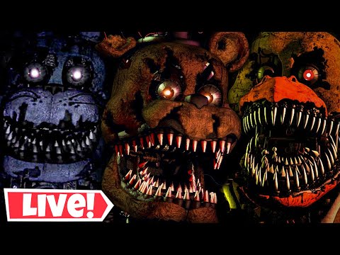 Beating Five Nights At Freddy's 4 For The First Time LIVE!!