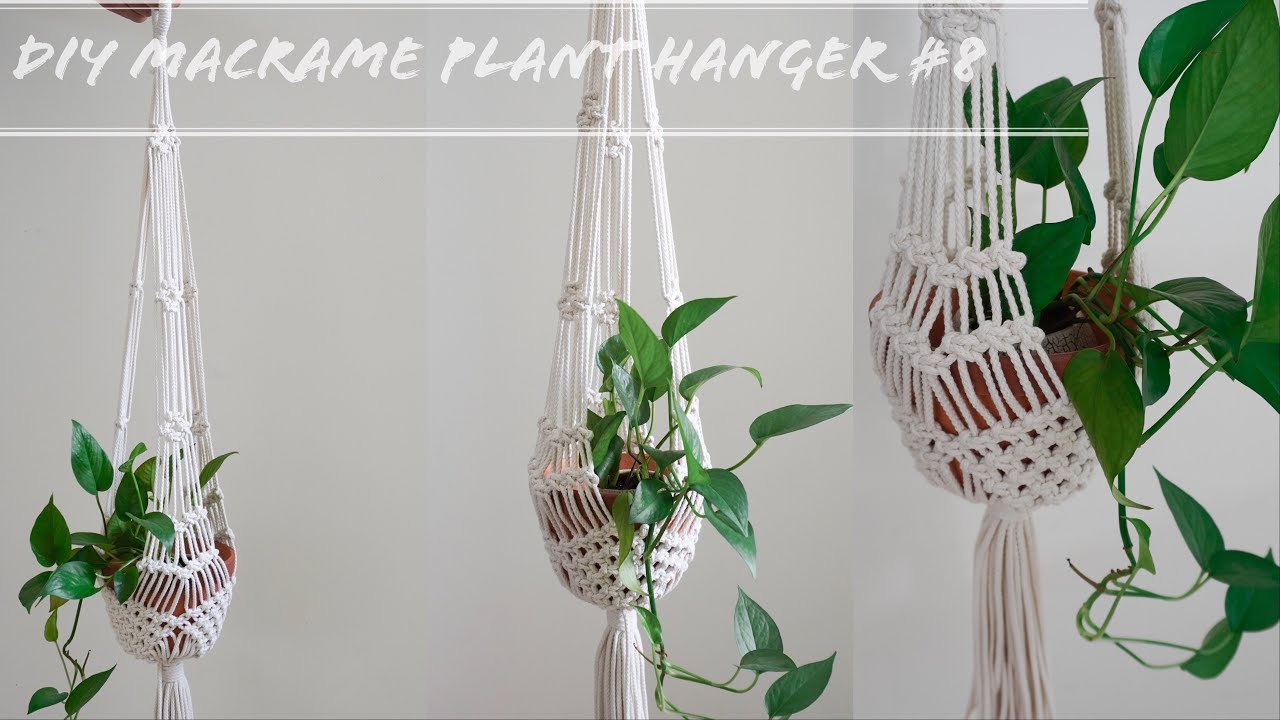 youtube macrame plant hanger patterns diy railing trough planter