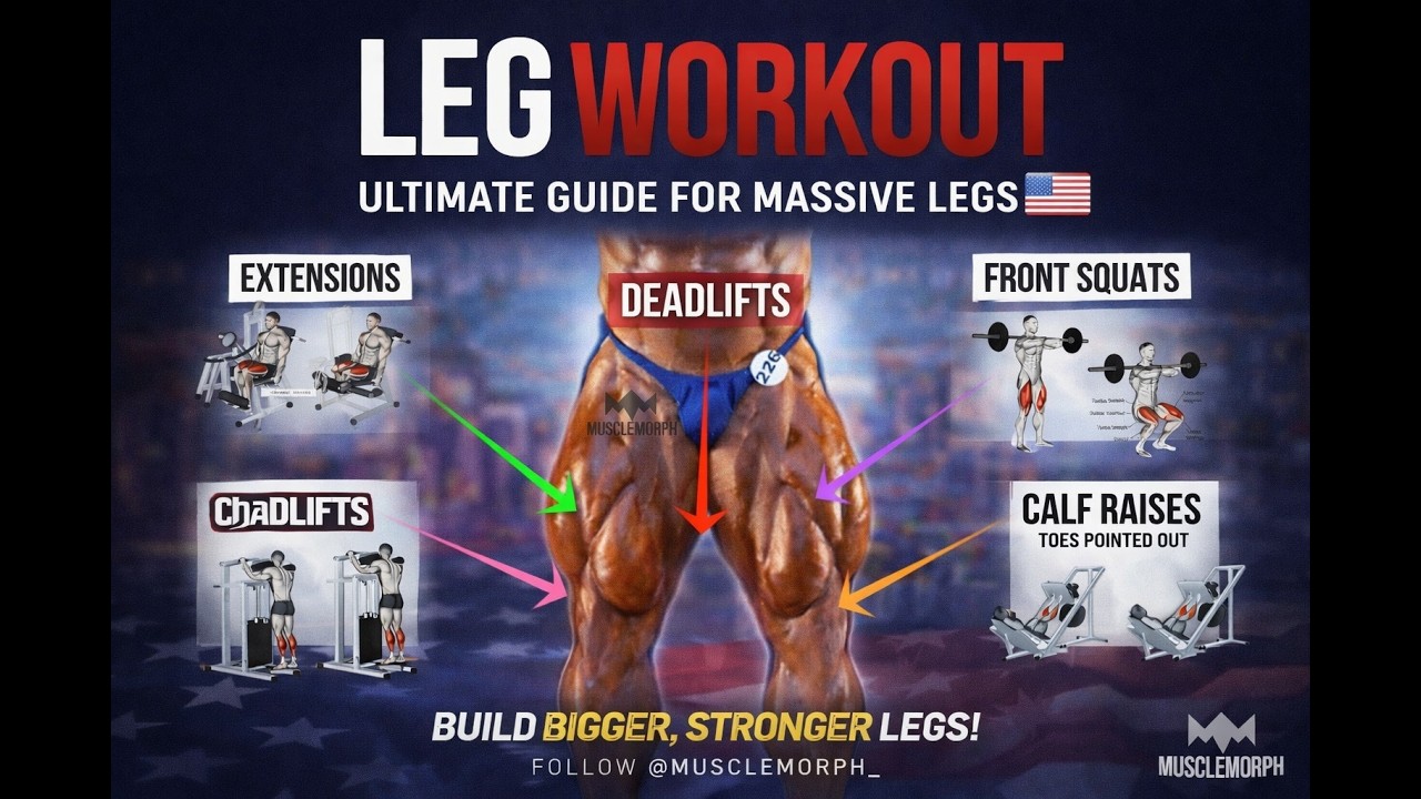 Ultimate LEG WORKOUT for Massive Legs 💪 Complete Leg Day Routine - YouTube