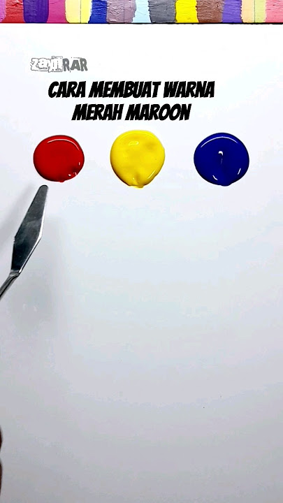 Cara Membuat Warna Merah Maroon #membuatwarna #tutorial #merah #mixingcolor