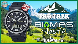 Pro Trek's First Biodegradable Watch! | Casio Pro Trek Bio-Mass 100m Quartz PRW-61-1A Unbox & Review screenshot 2