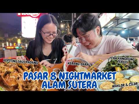 NYOBAIN MAKANAN YANG ADA DI PASAR 8 NIGHTMARKET - Eps.144 #vlog