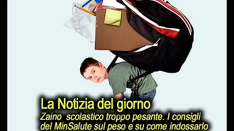 Quanto deve pesare uno zaino della scuola?