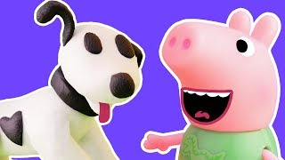 Juegos de cerdo con perro | Cuentos para niños | Aprende con cerdo y hermano español