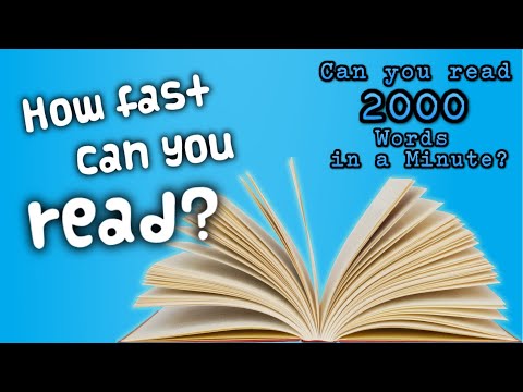 Video: How Many Words Per Minute A First Grader Should Read